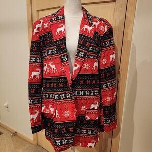 Festive Red Reindeer Blazer NEW CONDITION